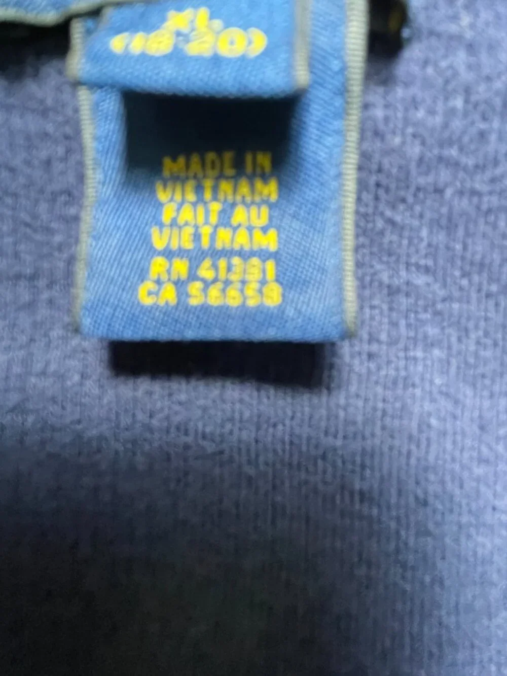 Polo Ralph Lauren Youth XL Navy Quarter Zip Sweater Red Trim Cotton Great